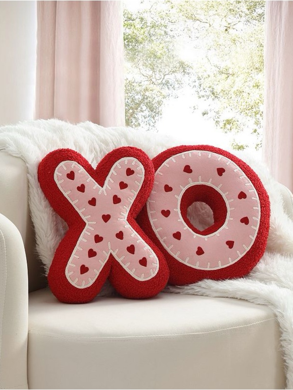 NWT Celebrate Together™ Valentine's Day 2-pk. XO Shaped Throw Pillows